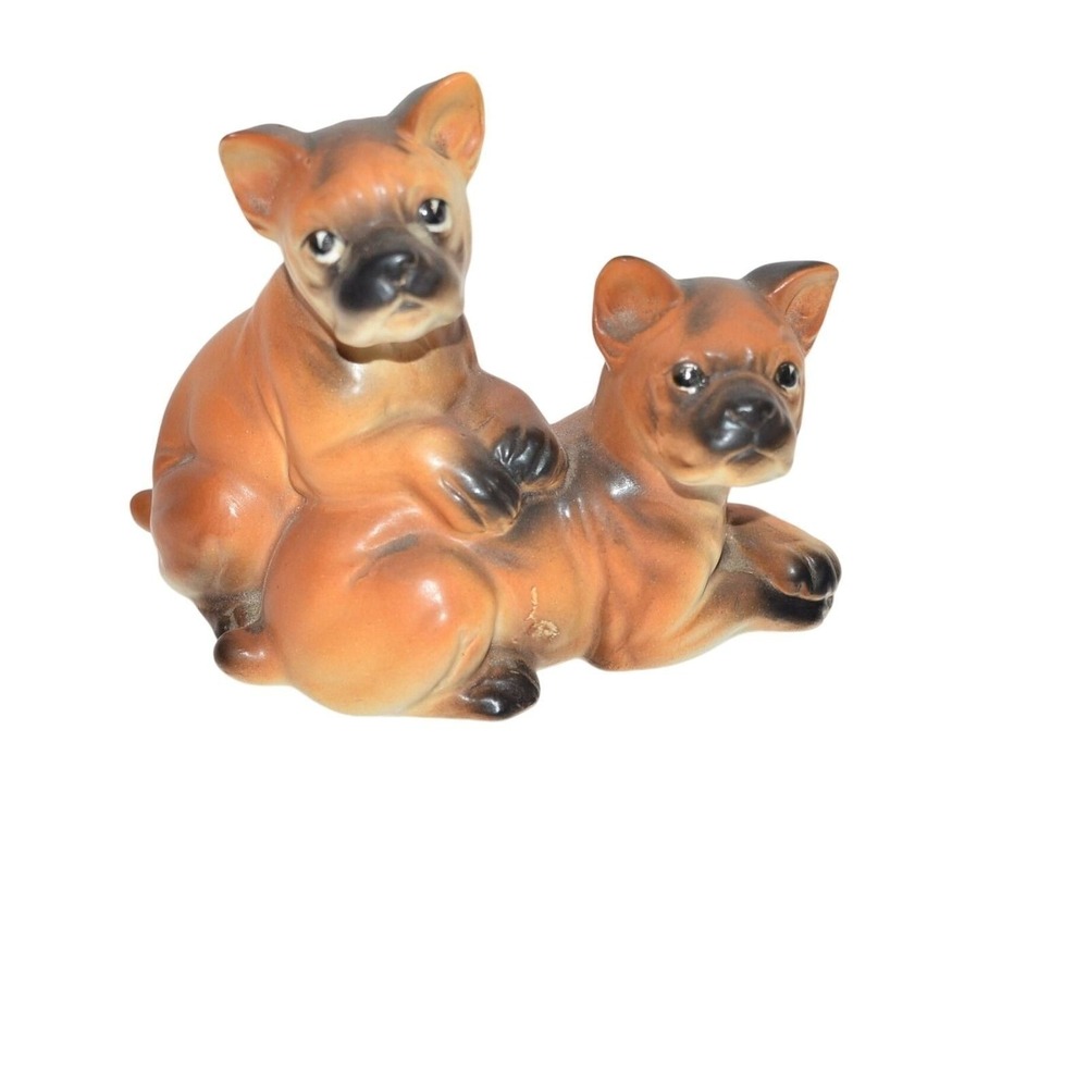 Shafford‎ Boxer Puppies Figurine Dog Vtg collectible